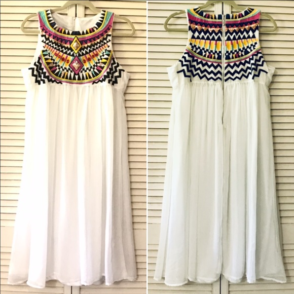 Vivi Party Dresses & Skirts - Vivi Party Dress Large White Sleeveless Empire